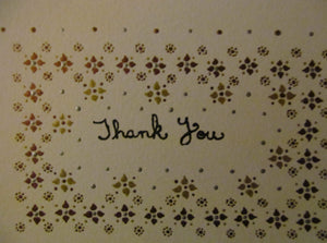 11I: Thank You Note: Copper and Gold: Discount