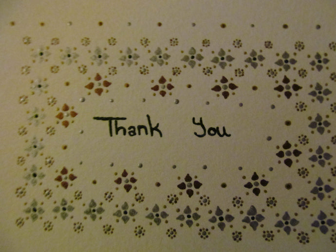 12I: Thank You Note: Copper and Silver: Discount